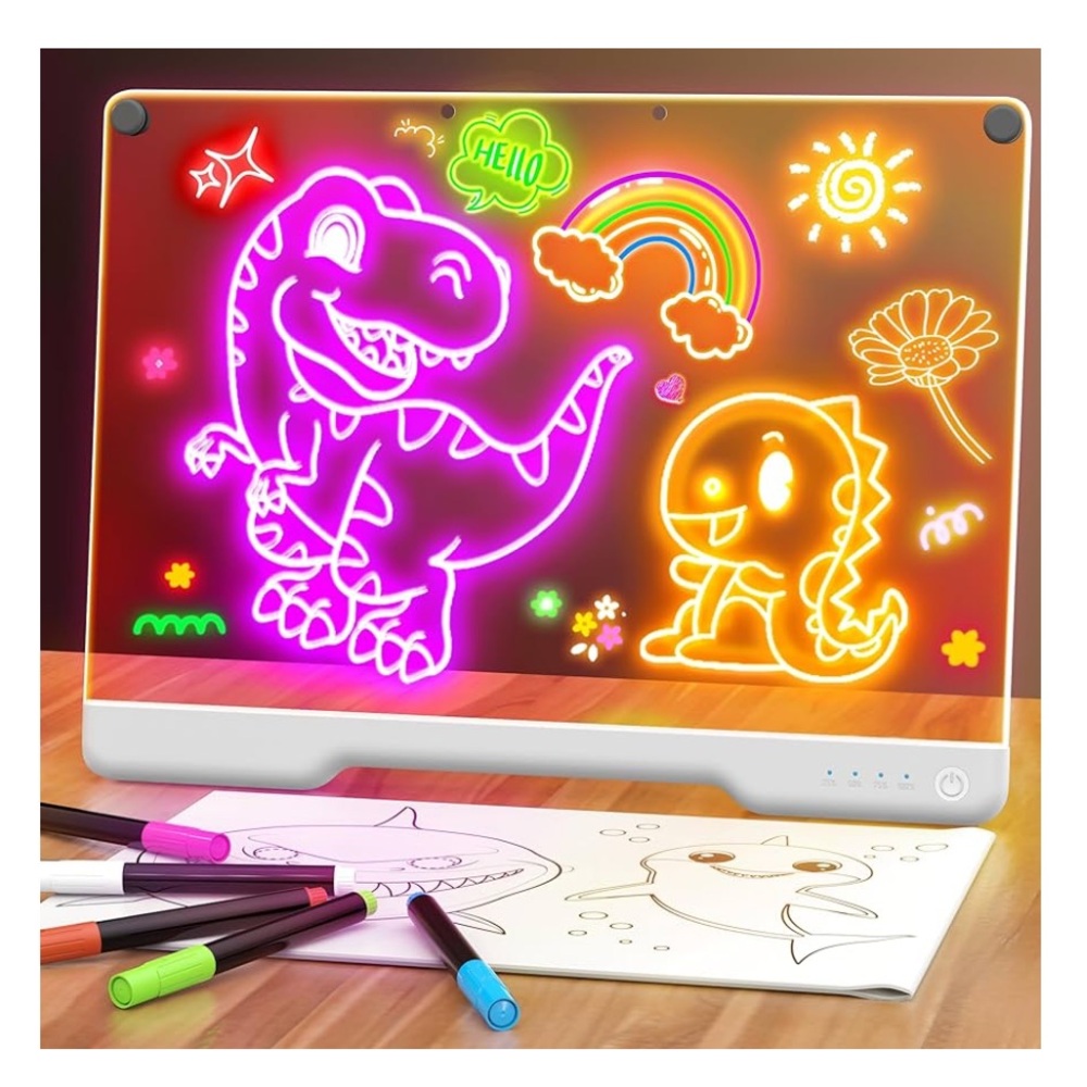 New 16-Inch Rechargeable Doodle Glow LED Note Board